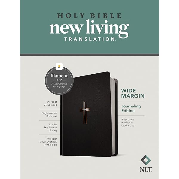 NLT Compact Giant Print Bible, Filament Enabled (LeatherLike, Navy